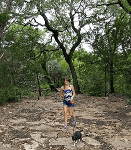 Becky and Baby hiking