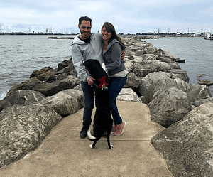 Our family being silly at Lake Erie in Ohio